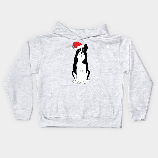 Christmas Border Collie Kids Hoodie by holidaystore